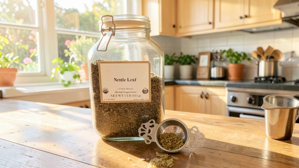 Dried nettles prepared for medicinal herbal use